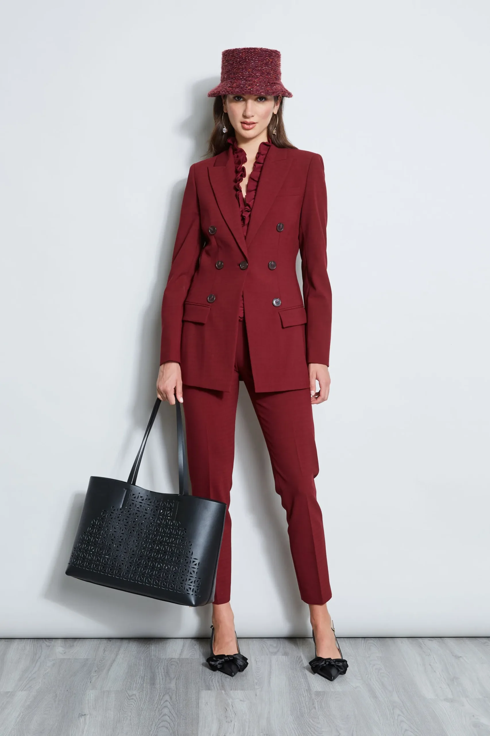 Elie Tahari Jackets & Blazers-7 Button Blazer BORDEAUX