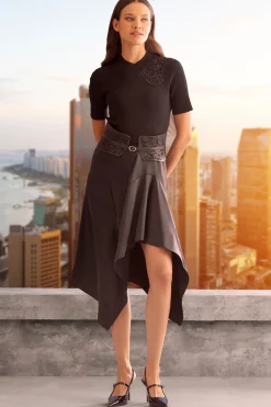 Elie Tahari Tops & Sweaters|Suiting-Beaded Rib Sweater BLACK