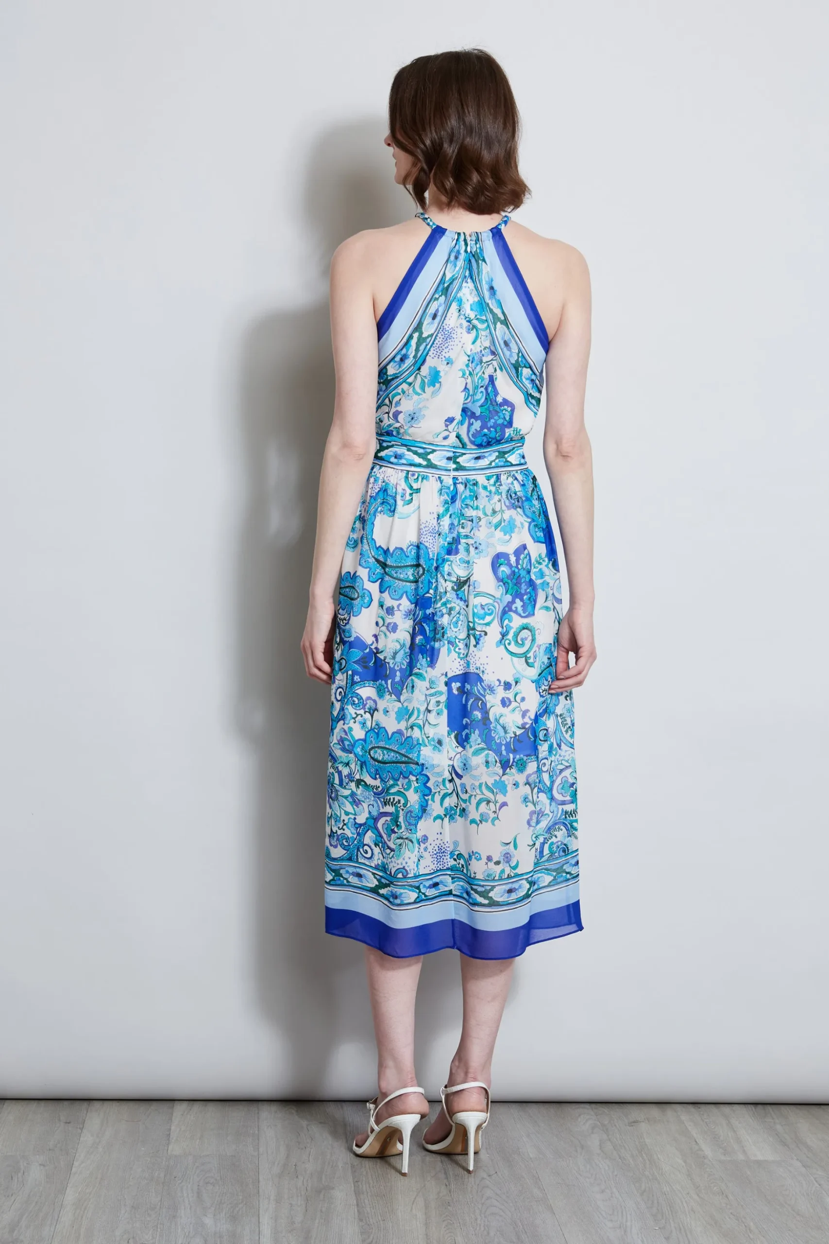Elie Tahari Midi Dresses|Dresses & Jumpsuits-Calypso Halter Dress MULTI
