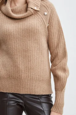 Elie Tahari Tops & Sweaters-Cashmere Button Sweater SADDLE