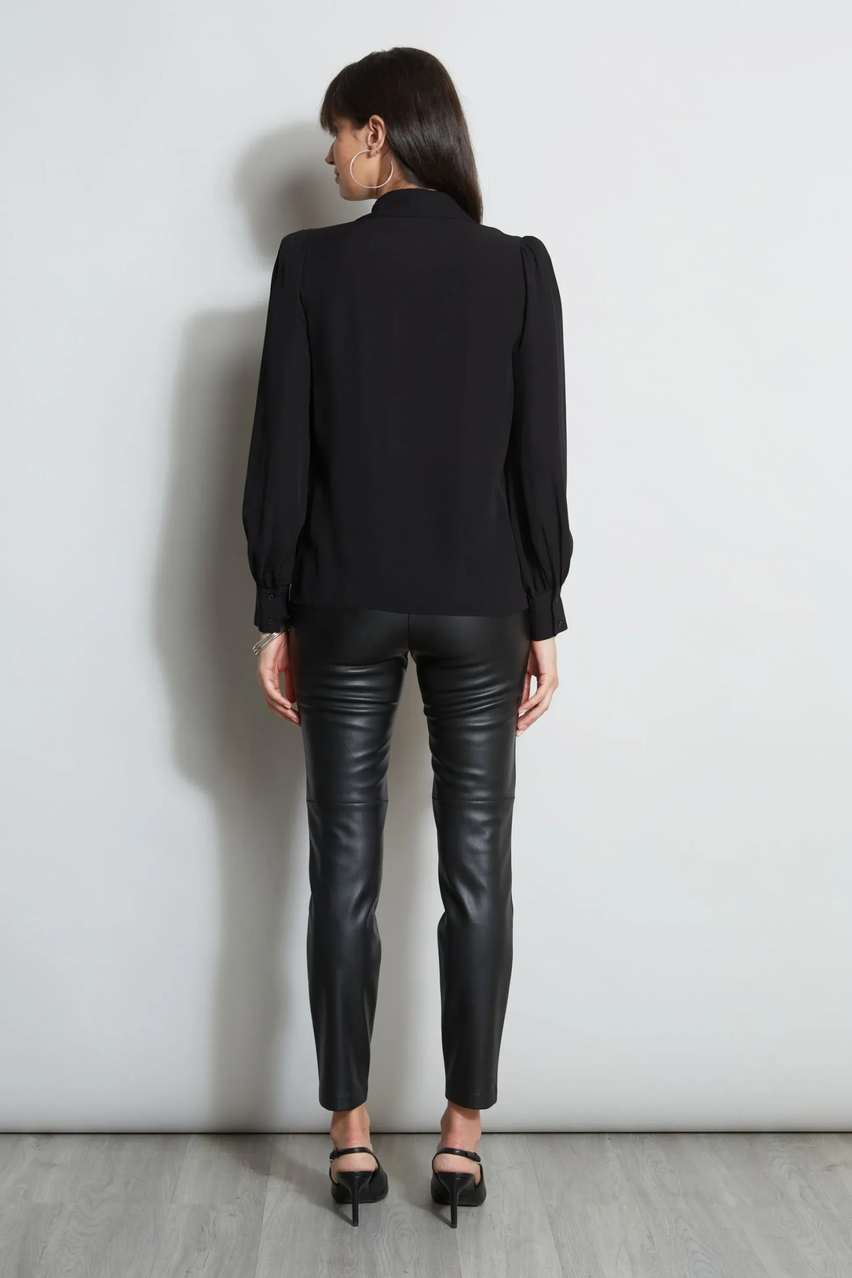 Elie Tahari Tops & Sweaters-Chain Collar Shirt BLACK