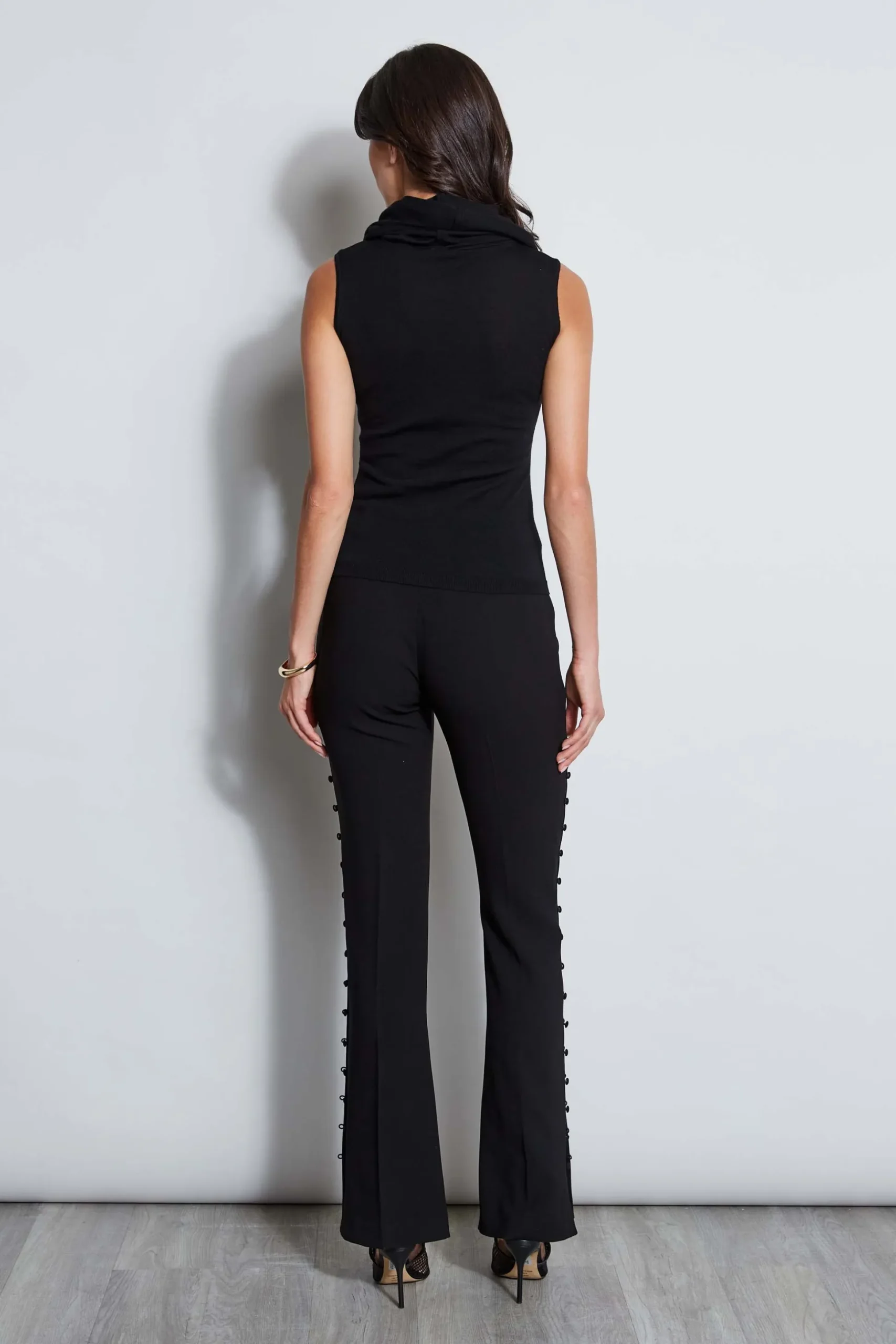 Elie Tahari Tops & Sweaters-Convertible Cowl Wool Sweater BLACK