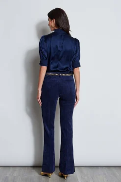 Elie Tahari Bottoms|Suiting-Corduroy Fit & Flare Pant GALAXYNAVY
