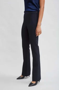 Elie Tahari Bottoms-Crepe Seam Slit Flare Pant STARGAZER