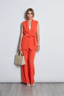 Elie Tahari Jackets & Blazers-Crepe Vest JUPITERGLOW