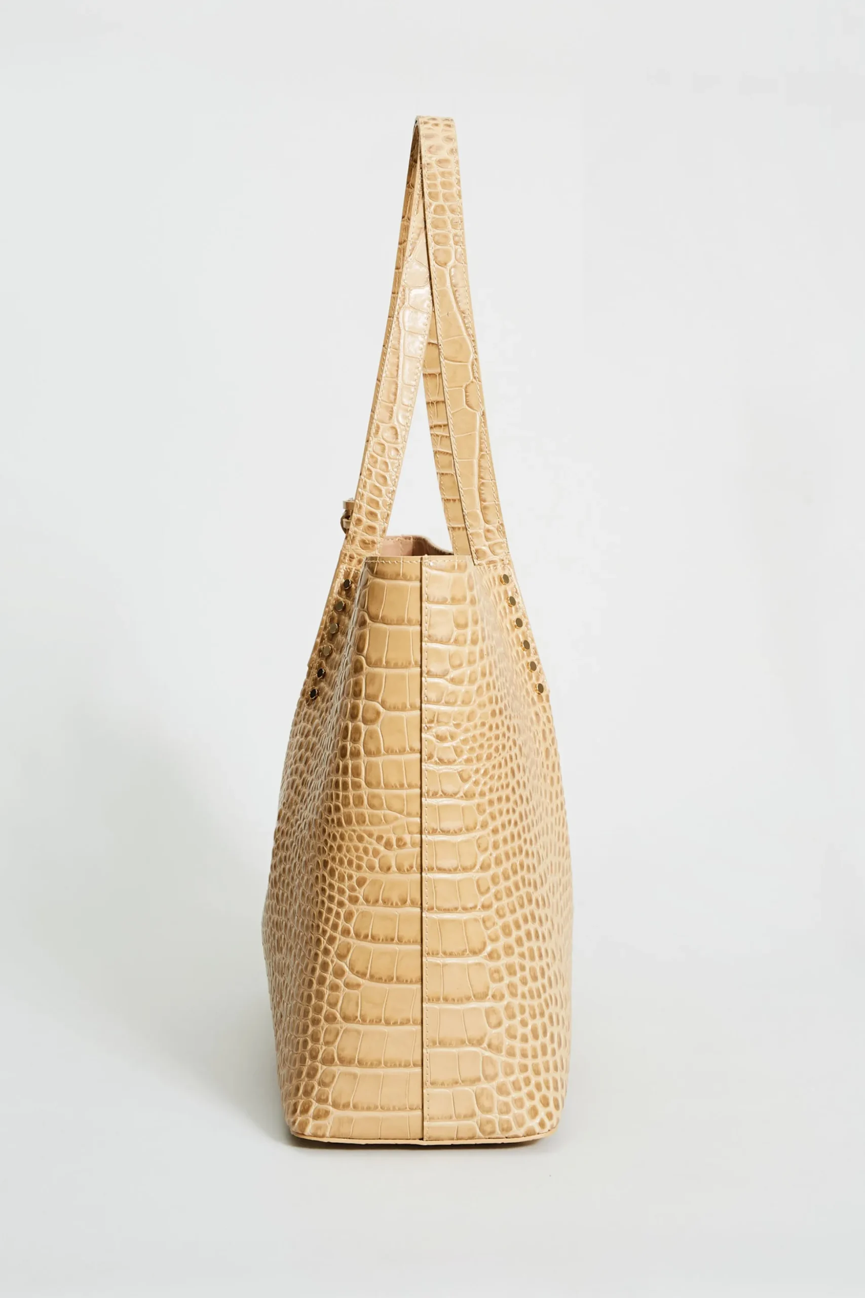 Elie Tahari Fragrance|Gloves-Crocodile Embossed Leather Tote CAMEL