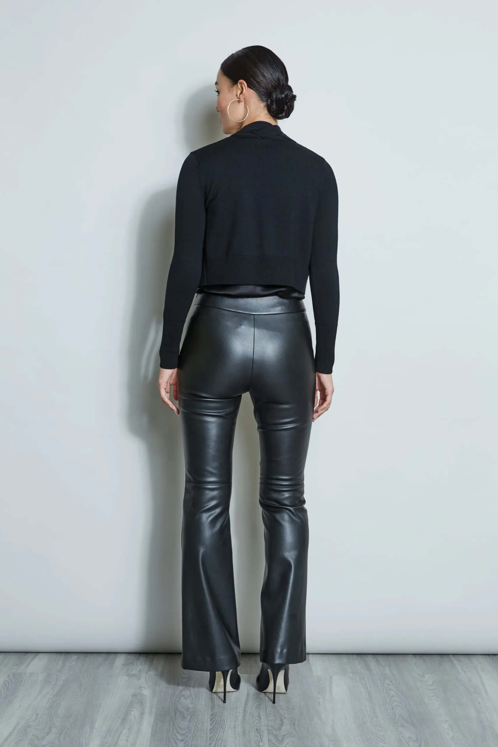 Elie Tahari Tops & Sweaters-Cropped Cable Cardigan BLACK