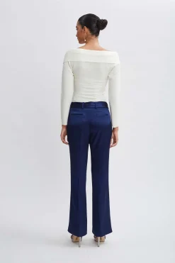 Elie Tahari Tops & Sweaters-Cross Shoulder Cashmere Merino Sweater SNOW