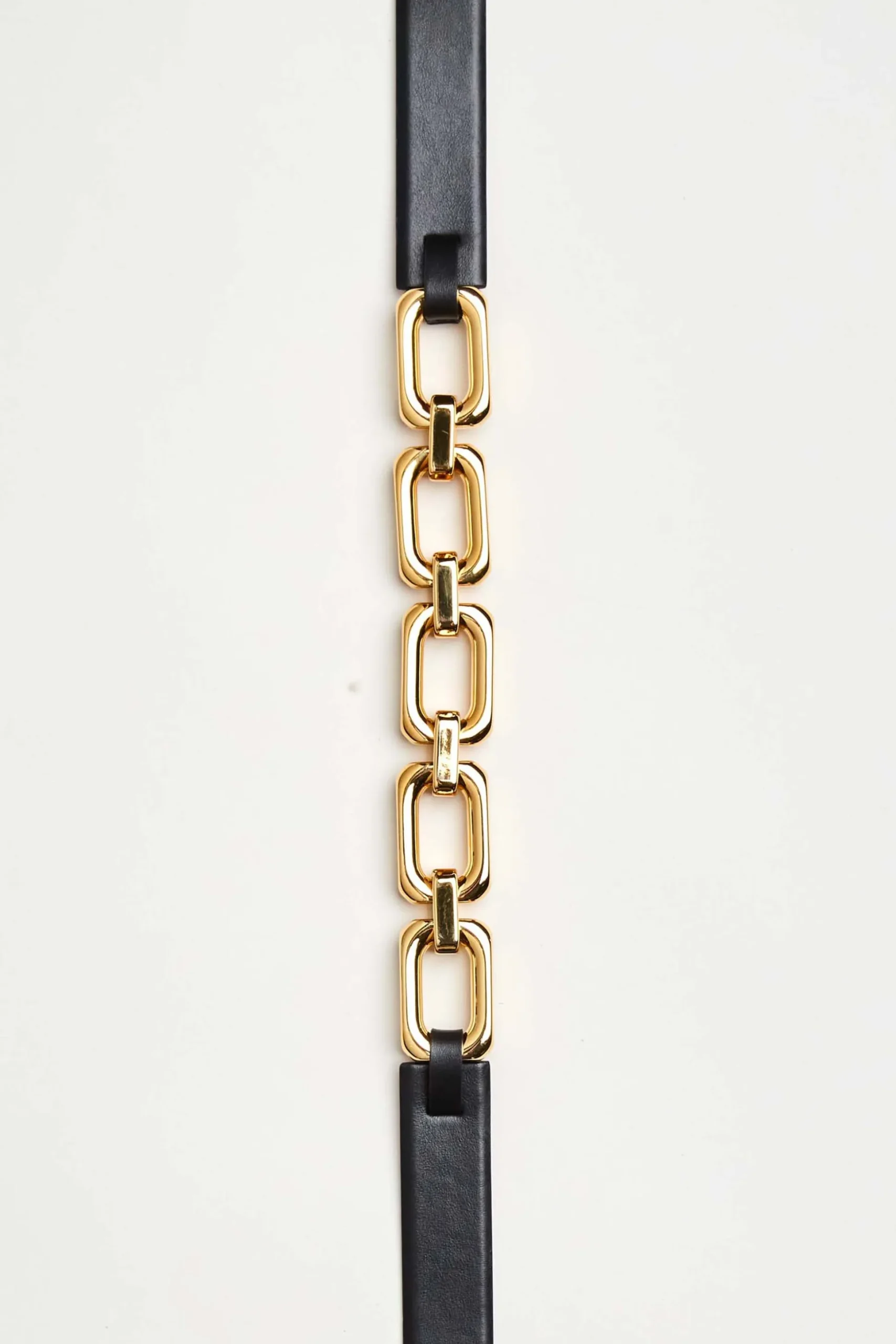 Elie Tahari Fragrance|Gloves-Cube Link Belt Black-Gold