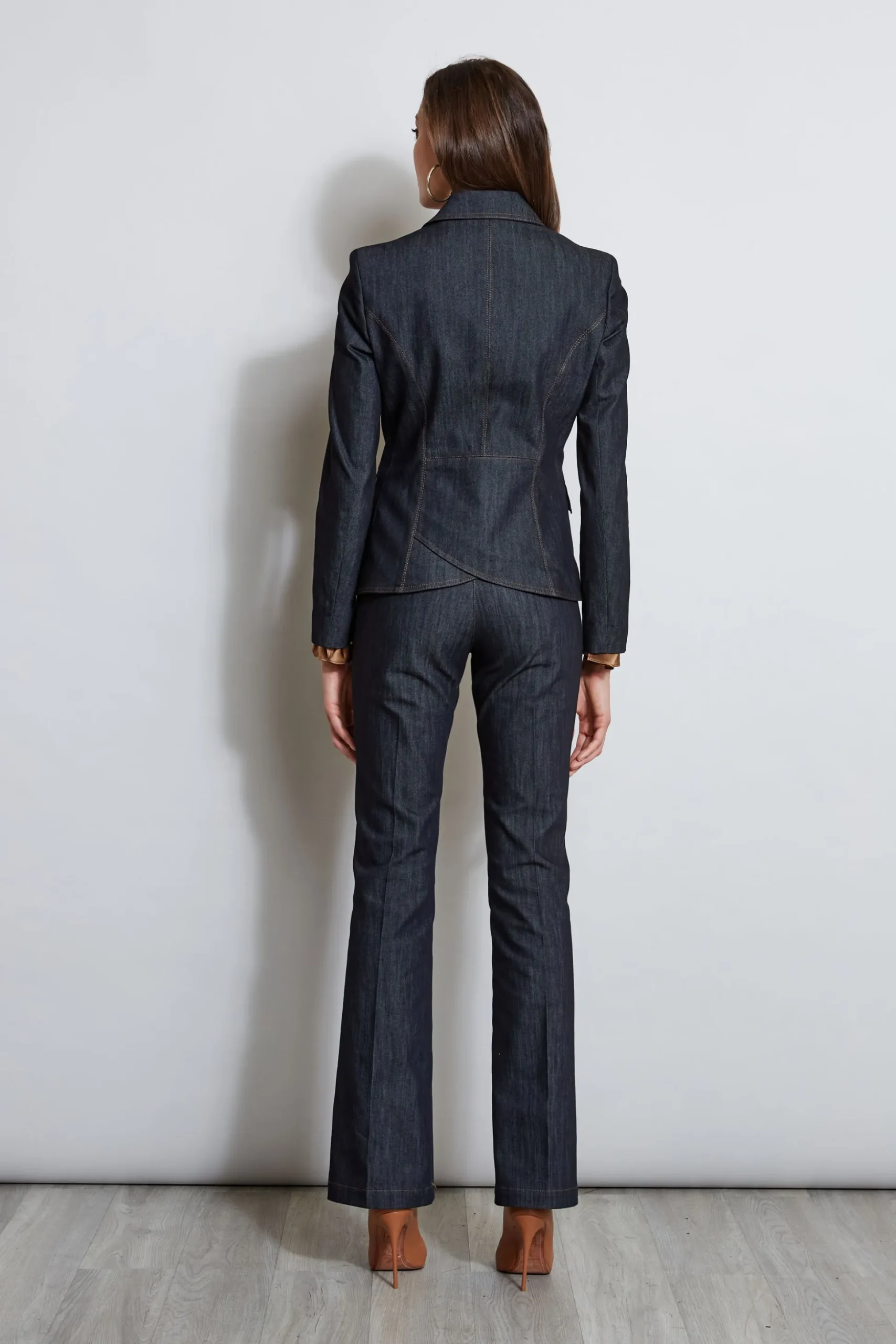 Elie Tahari Jackets & Blazers-Denim 3 Button Blazer INDIGO