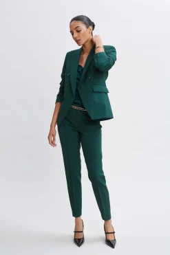 Elie Tahari Jackets & Blazers|Suiting-Double Breasted Blazer FORESTGREEN