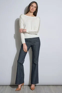 Elie Tahari Tops & Sweaters-Embellished Merino Cashmere Sweater SkyWhite