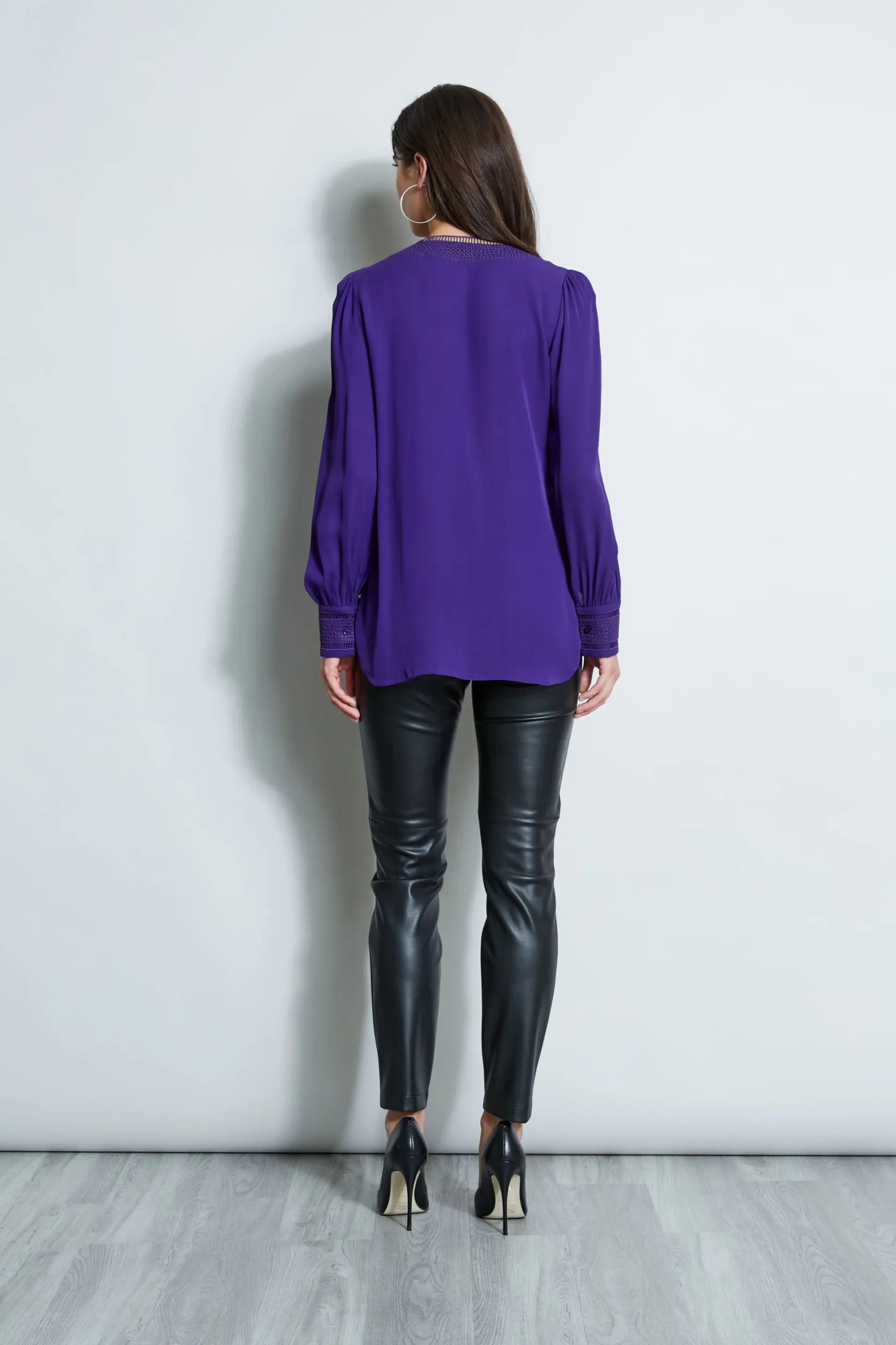 Elie Tahari Tops & Sweaters-Embroidered Silk Shirt WINTERPLUM