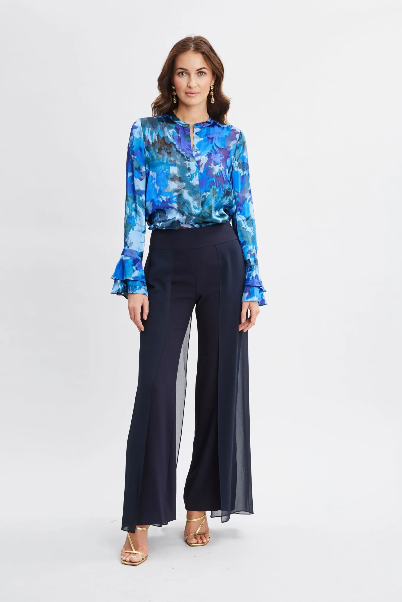 Elie Tahari Tops & Sweaters-Etched Garden Printed Shirt MULTI