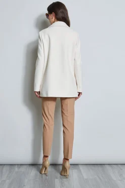 Elie Tahari Coats-Faux Fur Collar Peacoat LATTE