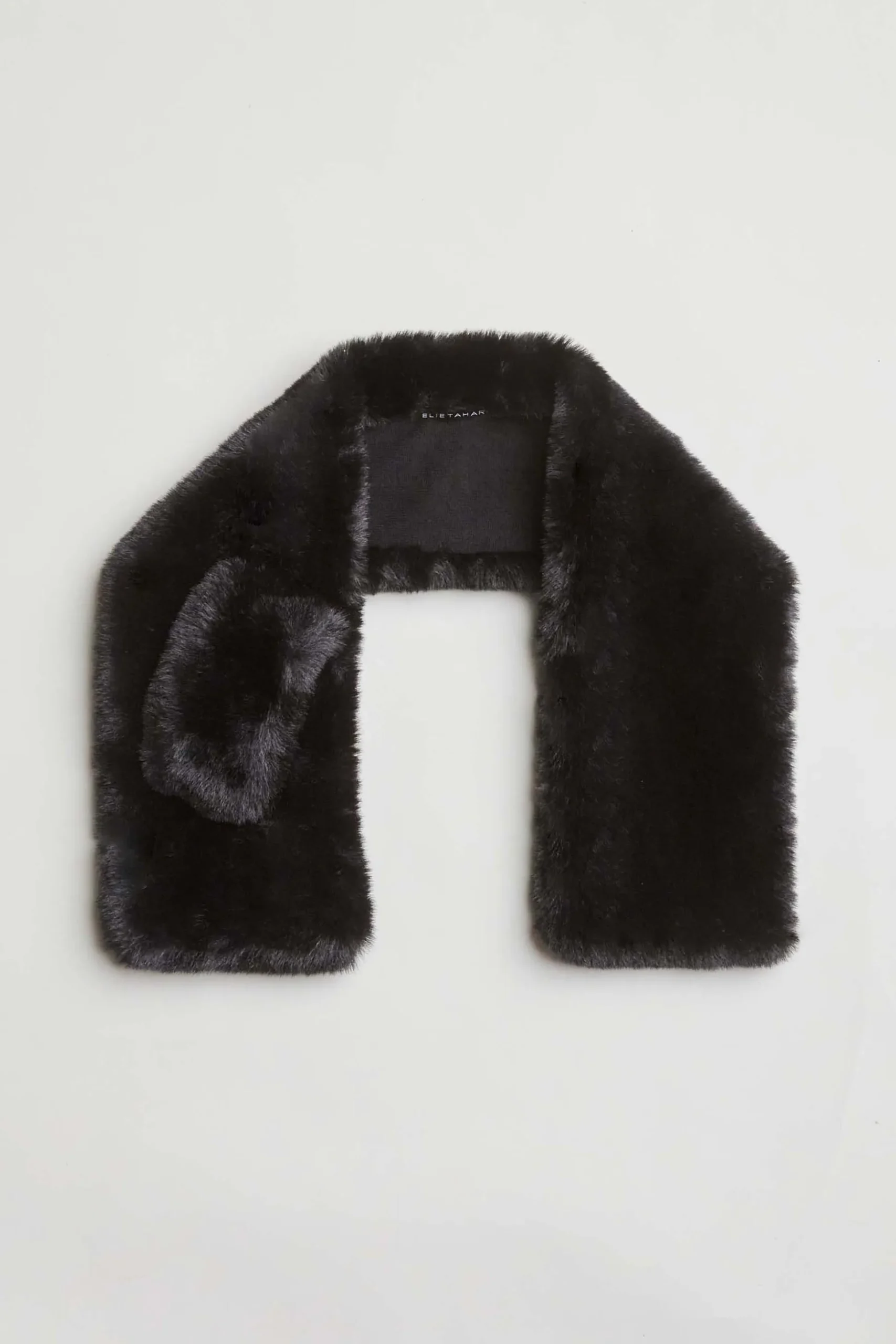 Elie Tahari Fragrance|Gloves-Faux Fur Pull Through Scarf BLACK