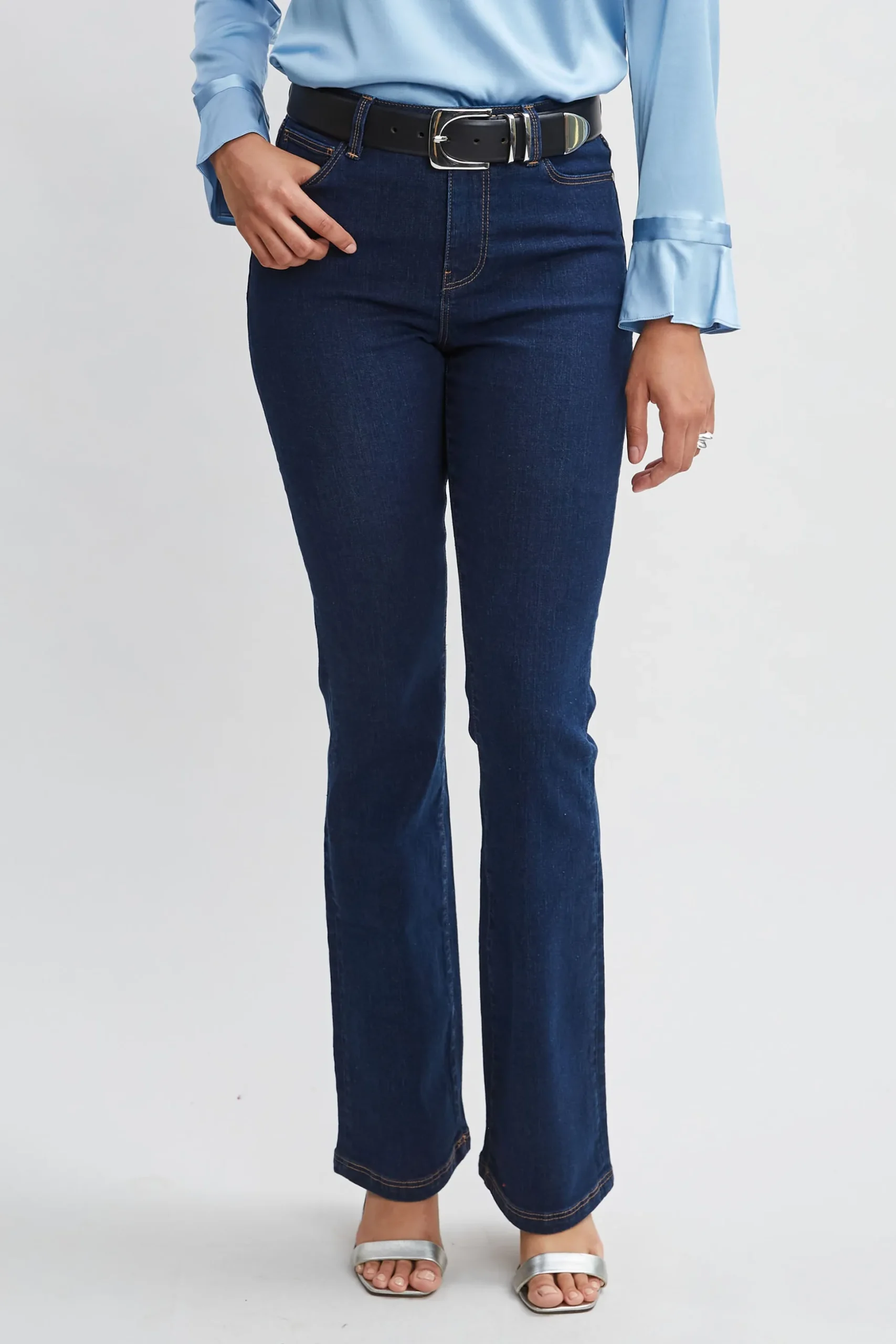 Elie Tahari Bottoms-Fit & Flare Jeans DARKWASH
