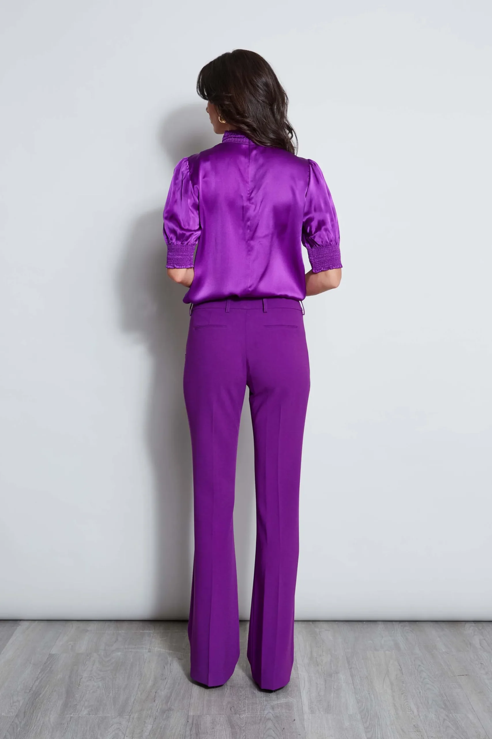 Elie Tahari Bottoms|Suiting-Fit & Flare Pant BERRY