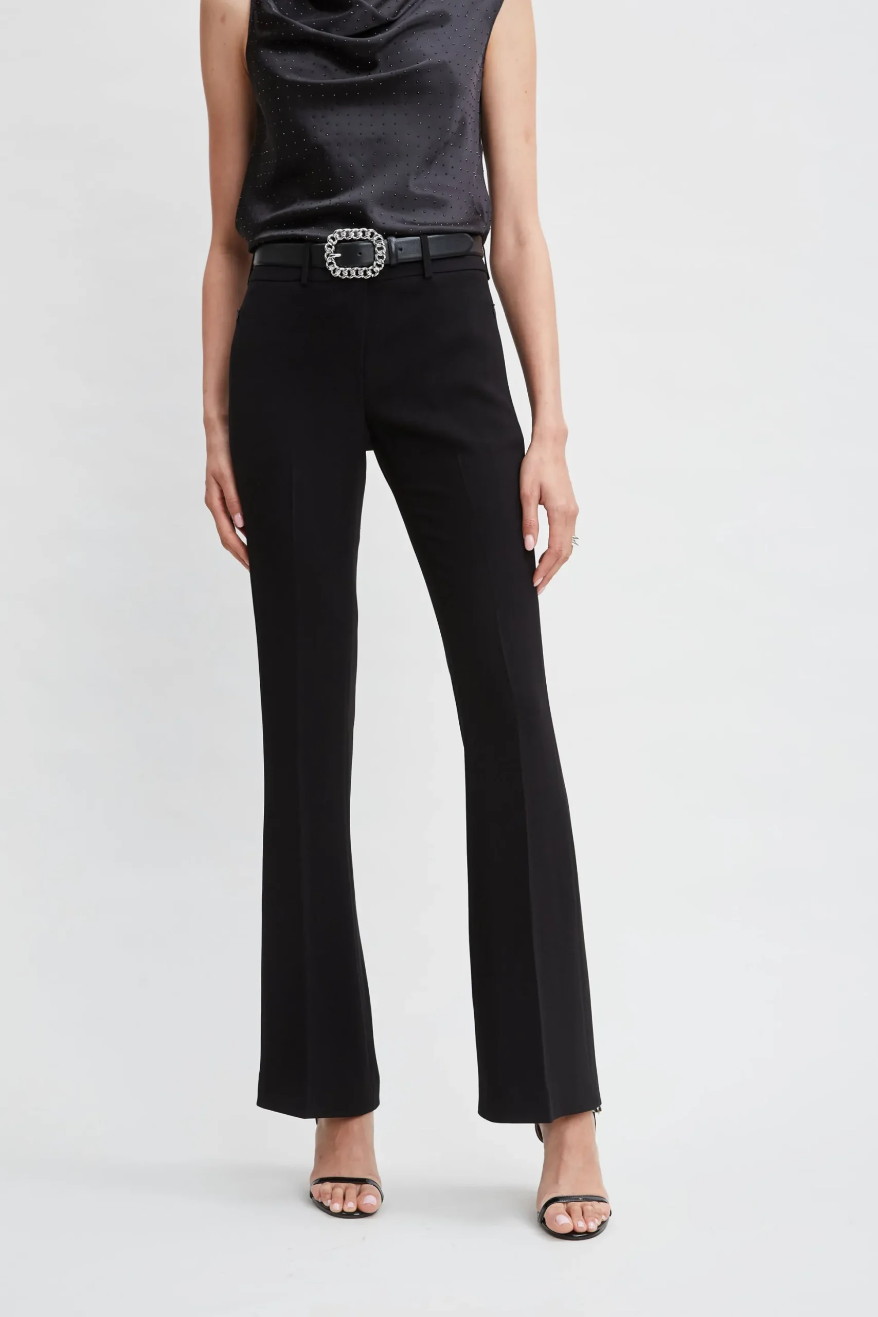 Elie Tahari Bottoms|Suiting-Fit & Flare Pant BLACK