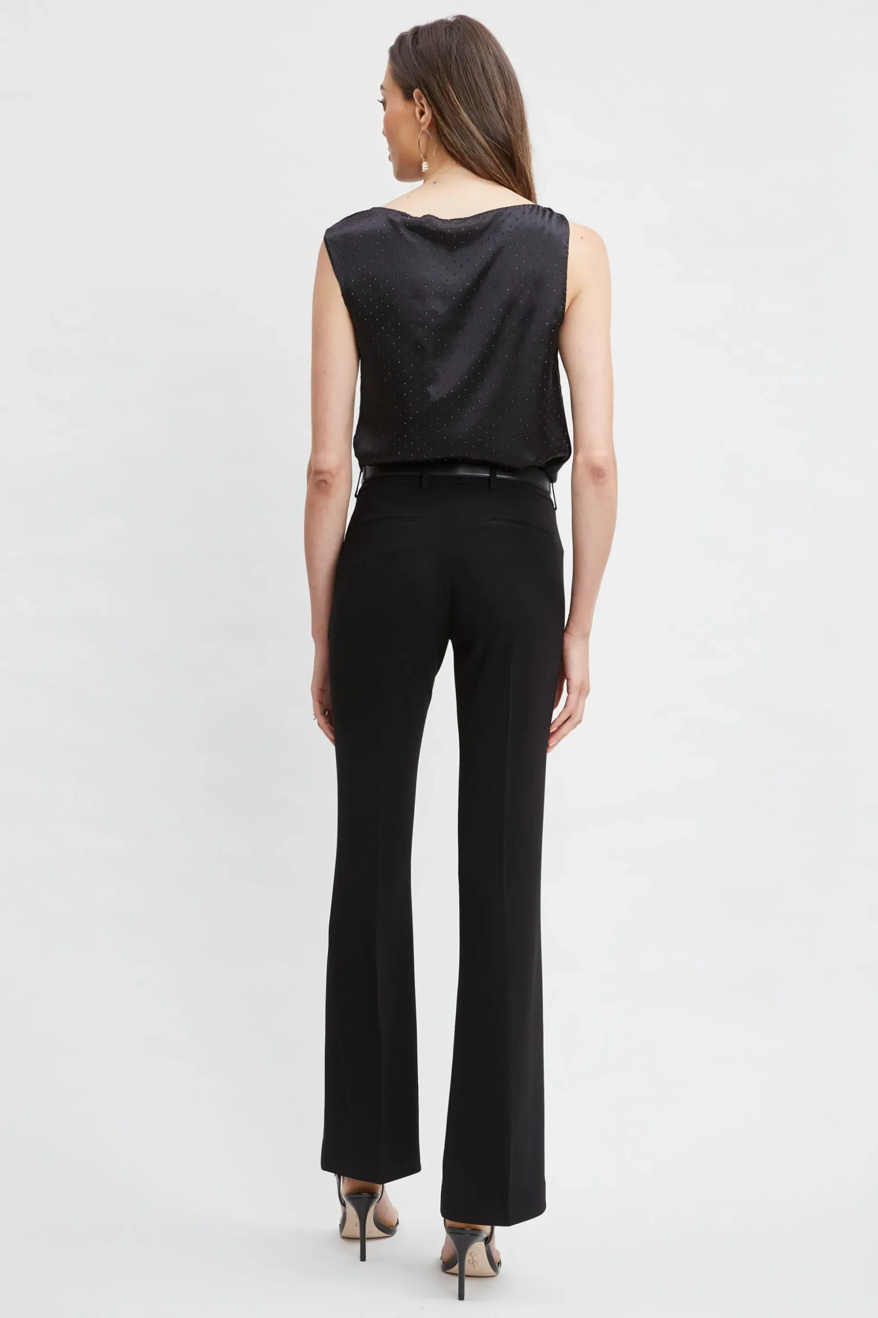 Elie Tahari Bottoms|Suiting-Fit & Flare Pant BLACK