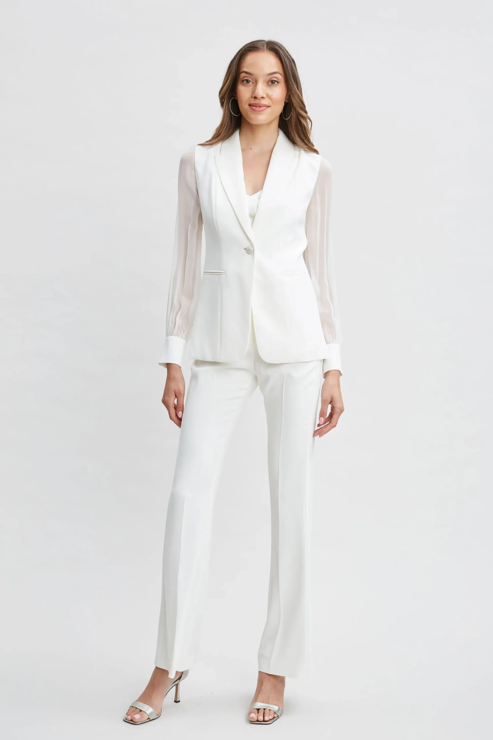 Elie Tahari Bottoms|Suiting-Fit & Flare Pant FOAM