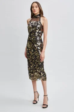 Elie Tahari Tops & Sweaters-Floral Sequin Halter Top CRESTEDFLORALSEQUIN