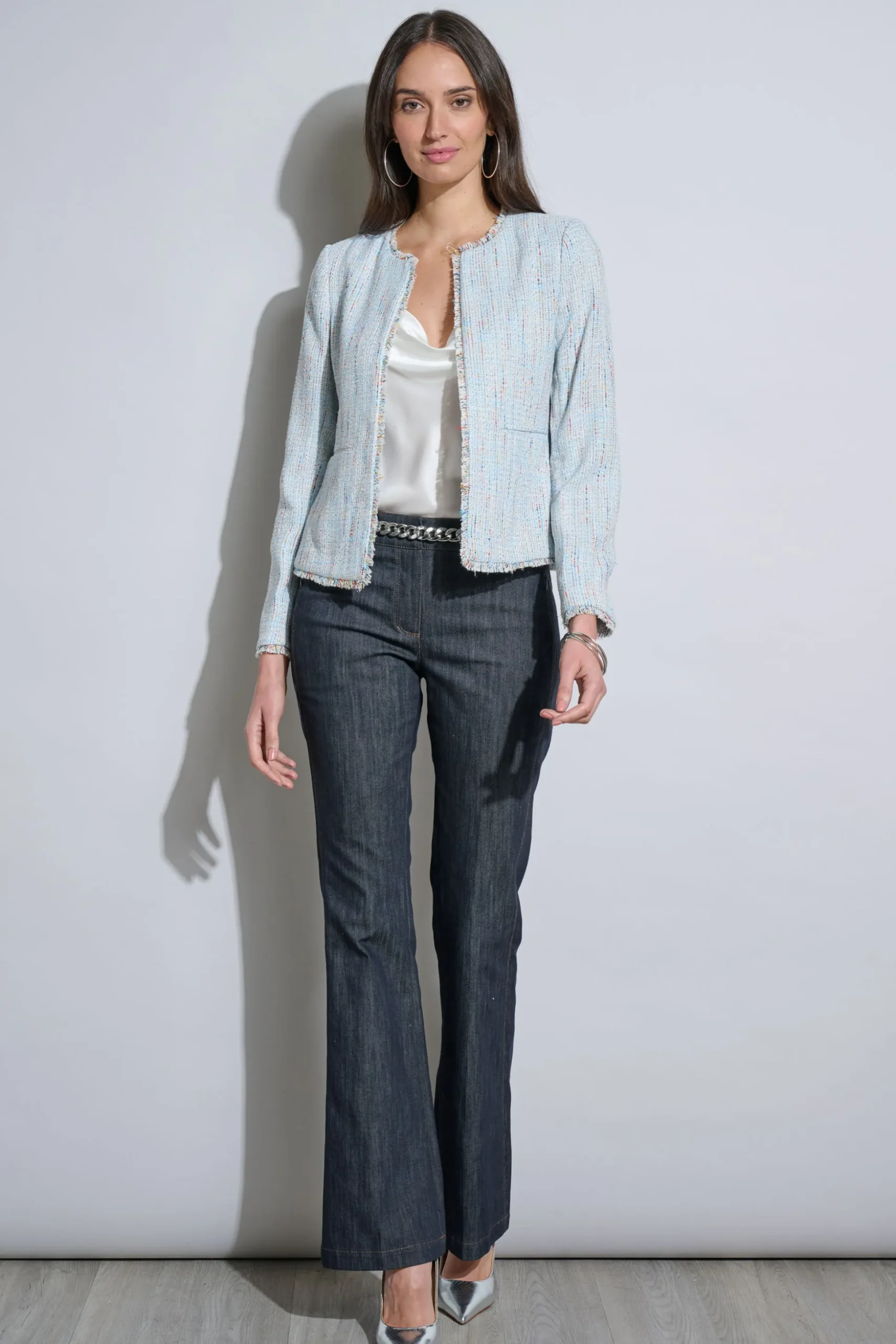 Elie Tahari Jackets & Blazers-Fringe Edge Tweed Jacket GABBYTWEED