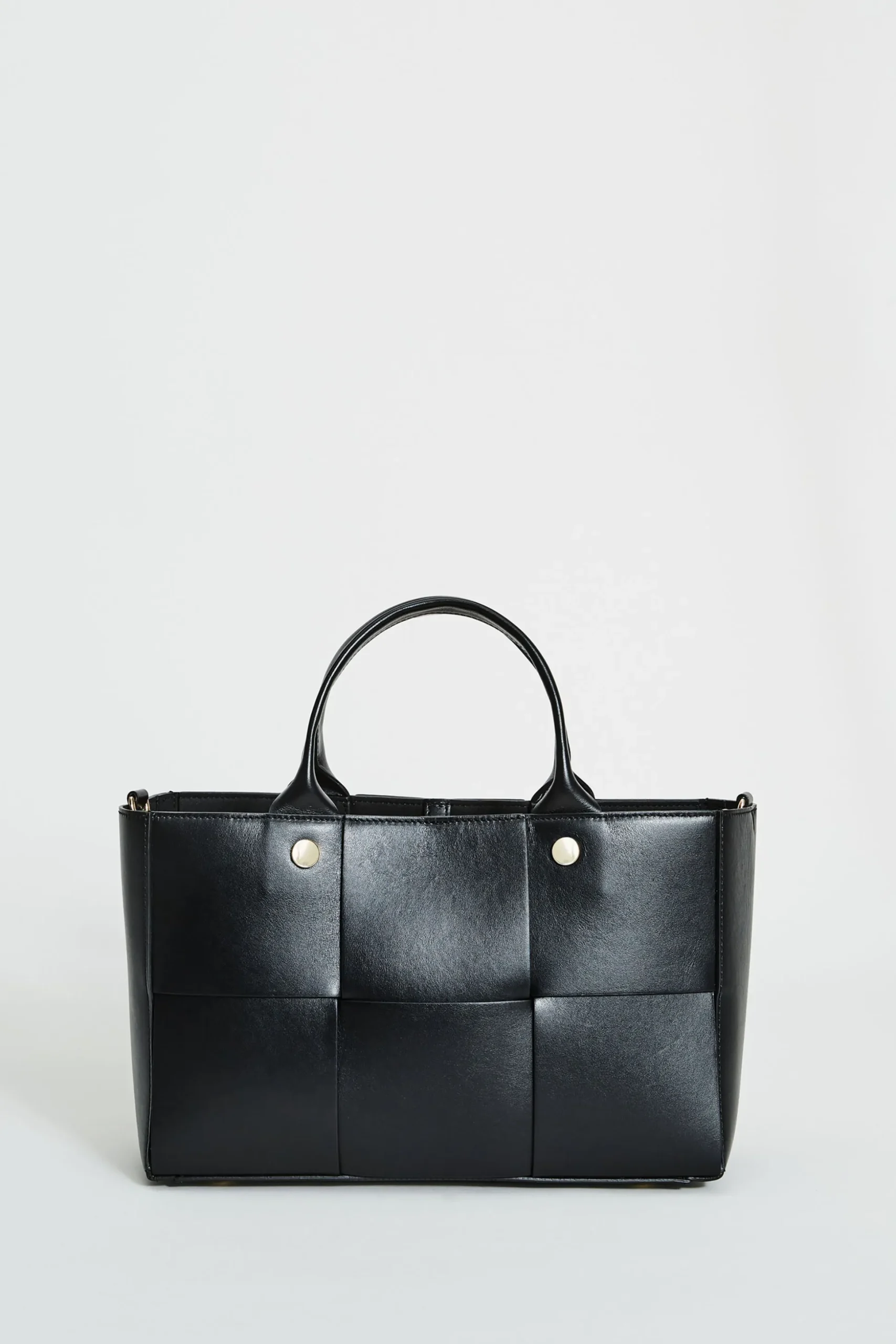 Elie Tahari Suiting|Fragrance-Leather Weave Handbag BLACK