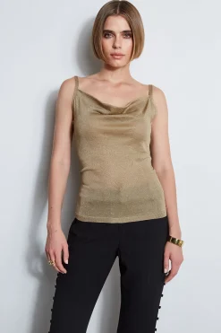 Elie Tahari Tops & Sweaters-Metallic Knit Cami BRONZE