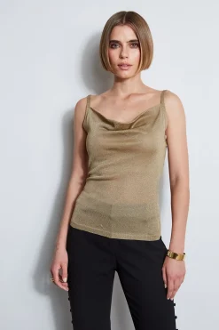 Elie Tahari Tops & Sweaters-Metallic Knit Cami BRONZE
