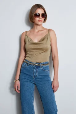 Elie Tahari Tops & Sweaters-Metallic Knit Cami BRONZE