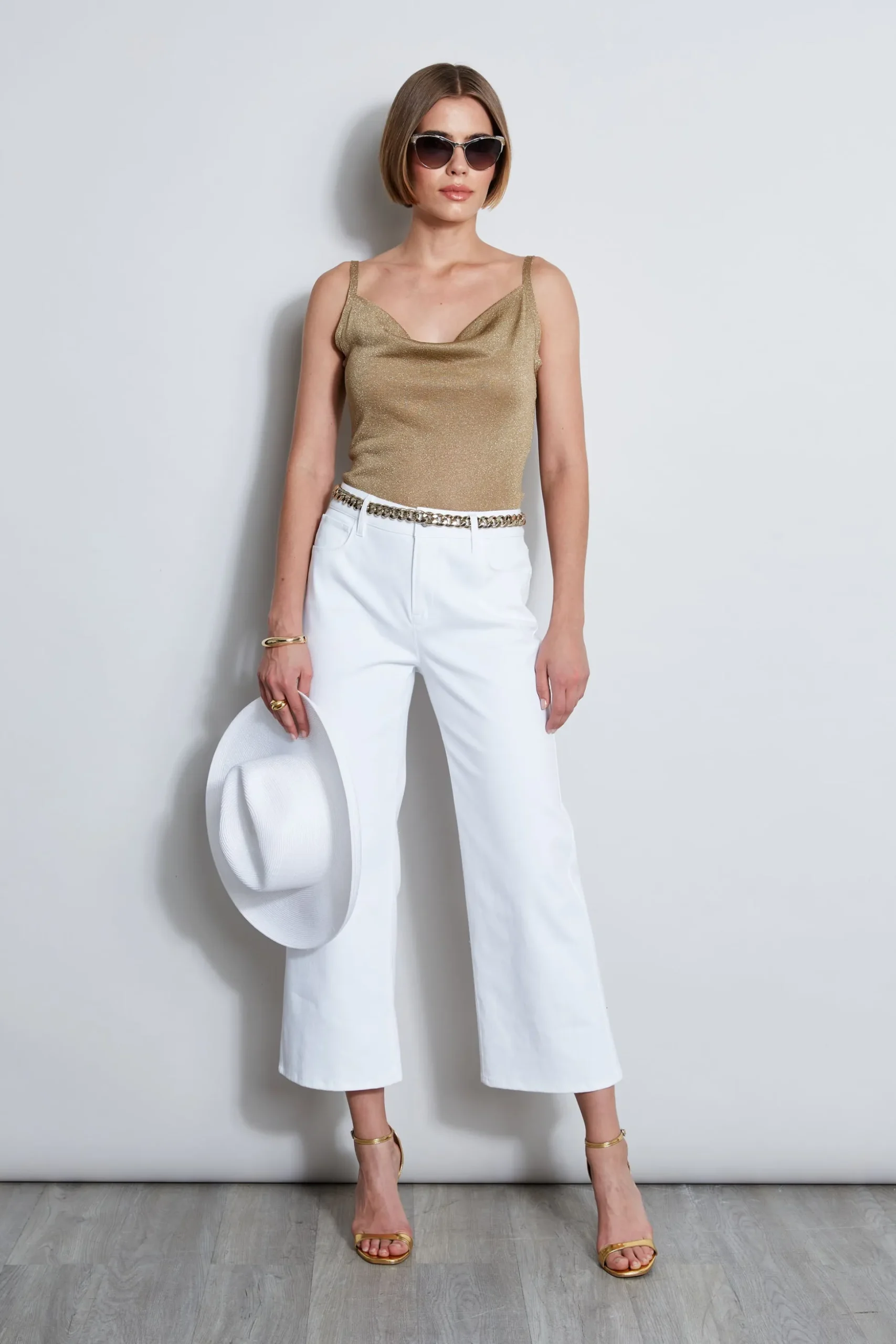 Elie Tahari Tops & Sweaters-Metallic Knit Cami BRONZE