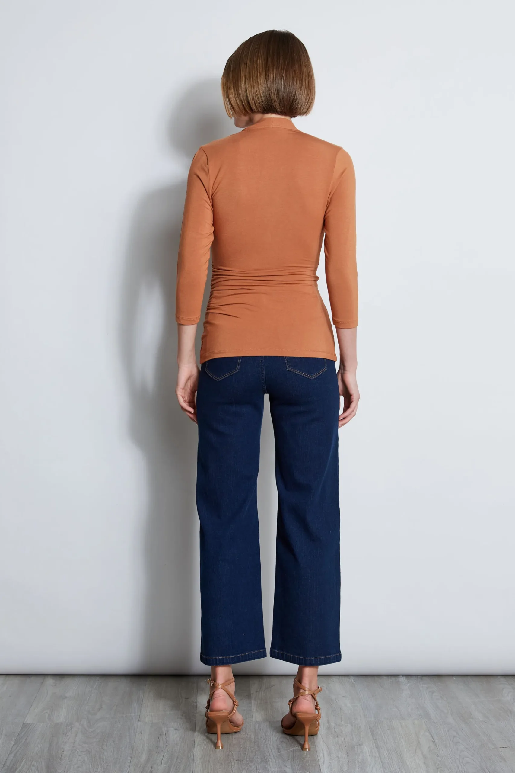 Elie Tahari Tops & Sweaters-Mock Wrap Knit COPPER