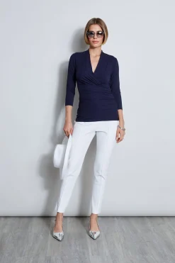 Elie Tahari Tops & Sweaters-Mock Wrap Knit STARGAZER