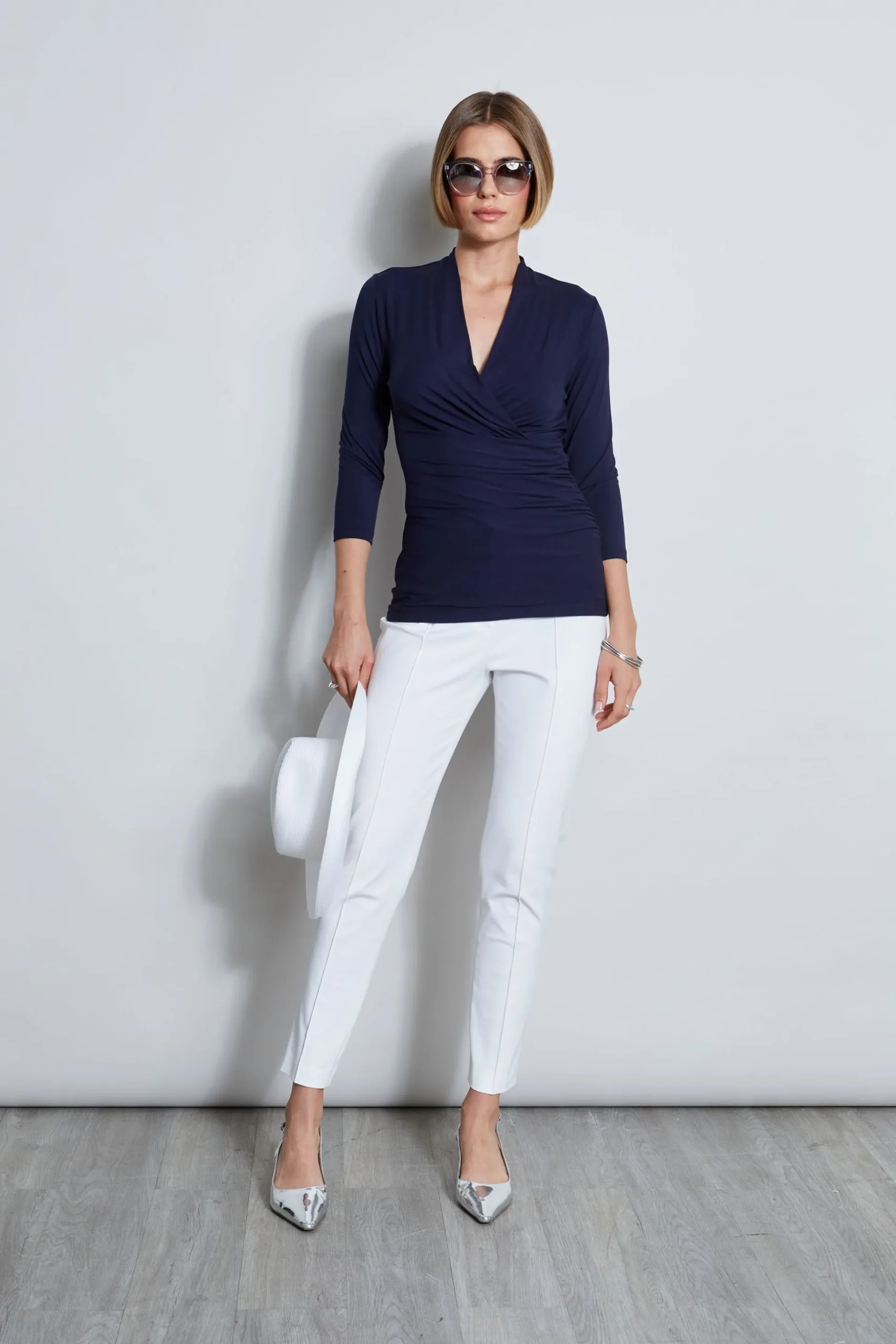 Elie Tahari Tops & Sweaters-Mock Wrap Knit STARGAZER