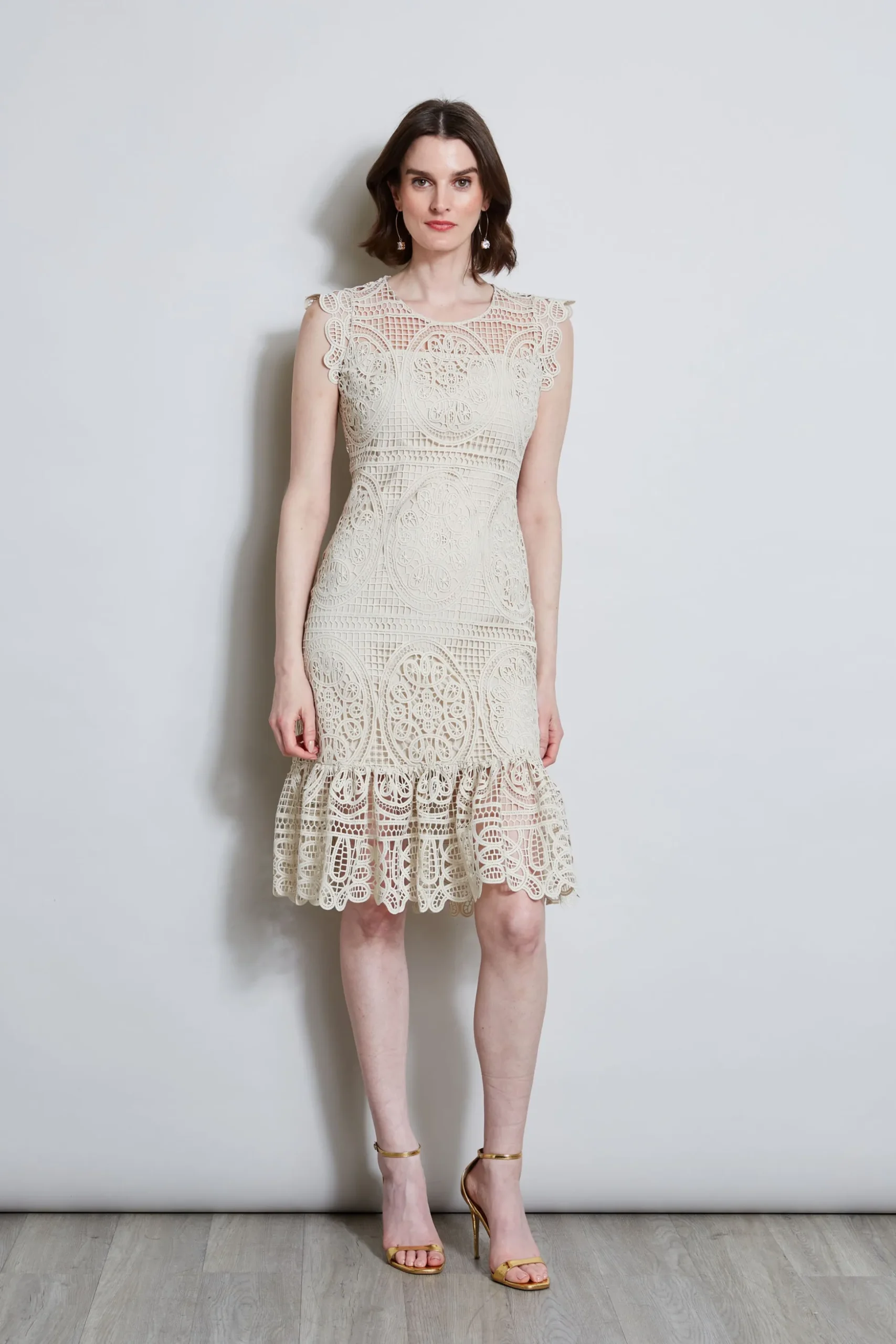 Elie Tahari Dresses & Jumpsuits|Sleeveless Dresses-Mosaic Lace Dress FLOUR
