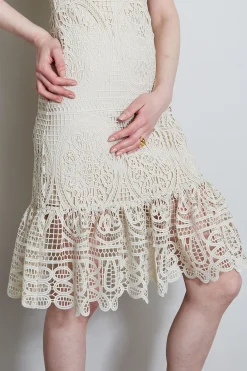 Elie Tahari Dresses & Jumpsuits|Sleeveless Dresses-Mosaic Lace Dress FLOUR