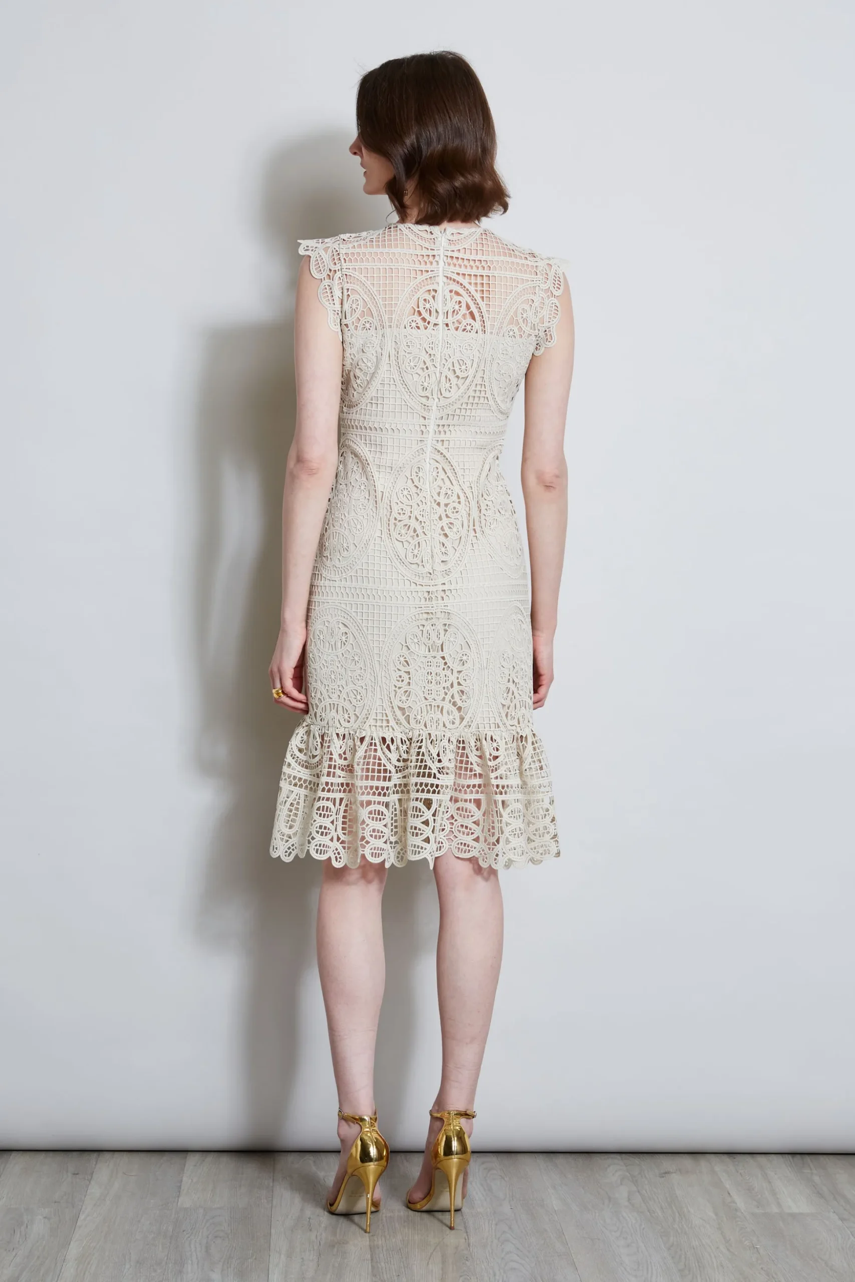Elie Tahari Dresses & Jumpsuits|Sleeveless Dresses-Mosaic Lace Dress FLOUR