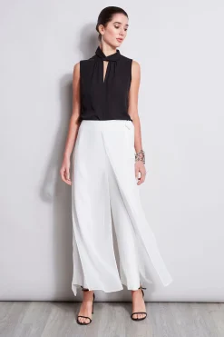 Elie Tahari Bottoms-Overlay Pant FOAM