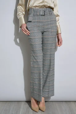 Elie Tahari Bottoms-Plaid Belted Pant ANGIEPLAID