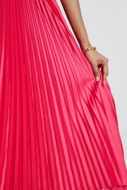Elie Tahari Dresses & Jumpsuits|Midi Dresses-Pleated Midi Dress ISLANDPINK