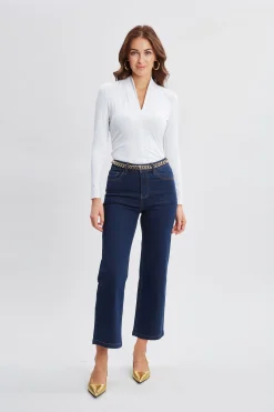 Elie Tahari Tops & Sweaters-Pleated Neck Knit WHITE