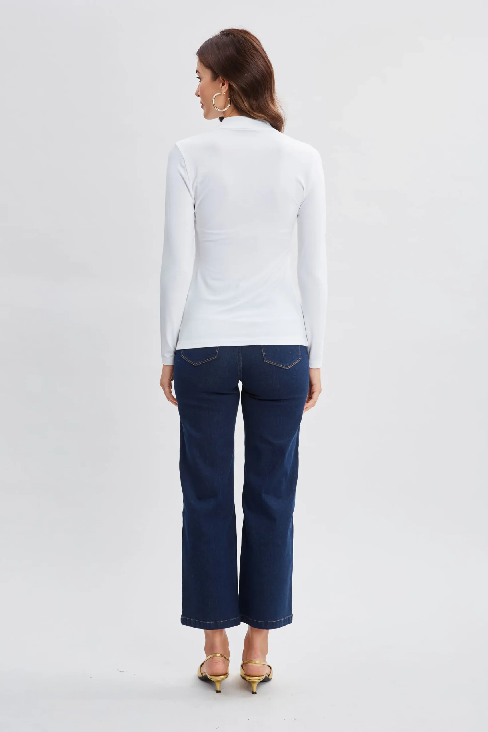 Elie Tahari Tops & Sweaters-Pleated Neck Knit WHITE