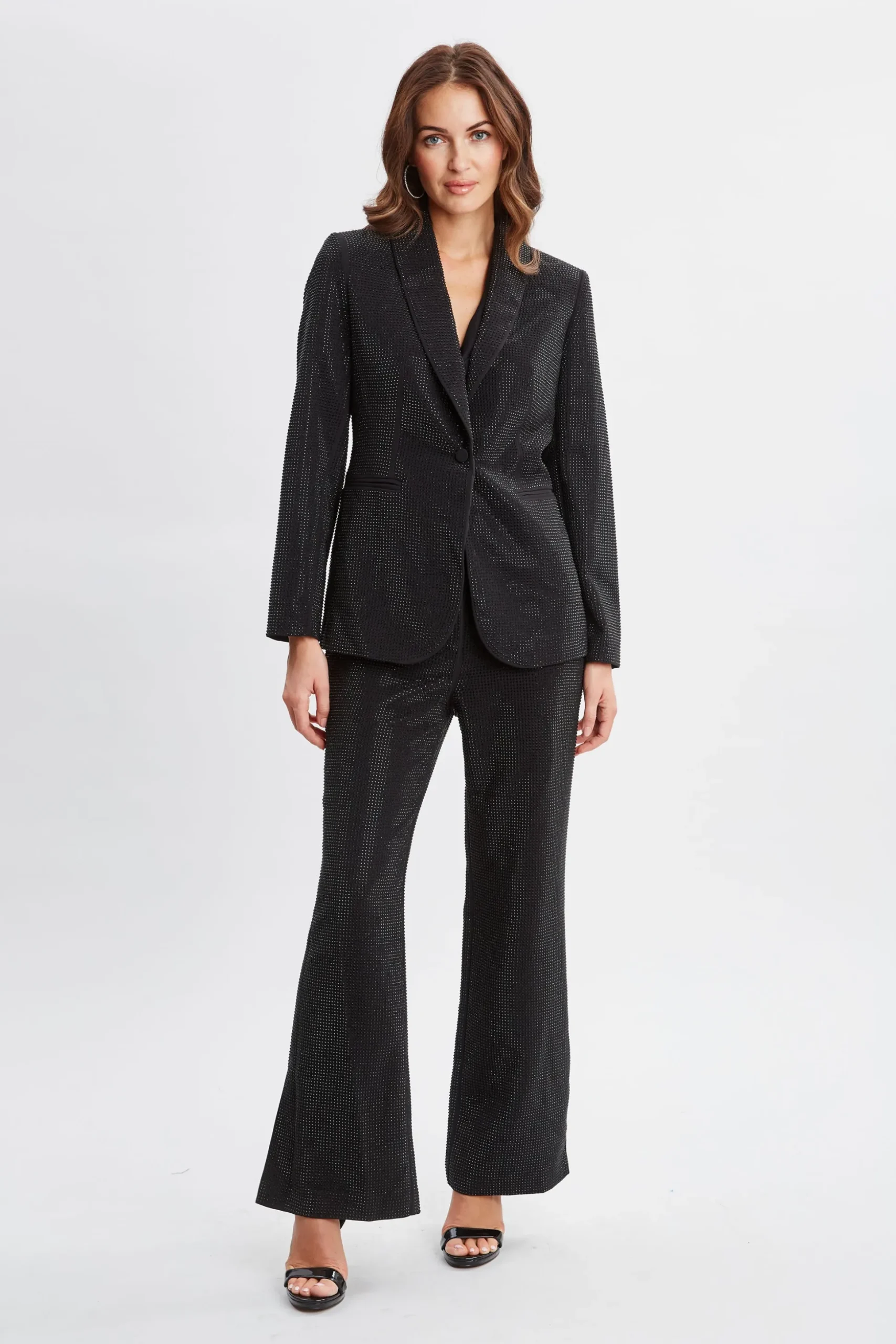 Elie Tahari Jackets & Blazers|Suiting-Rhinestone Embellished Blazer Noir