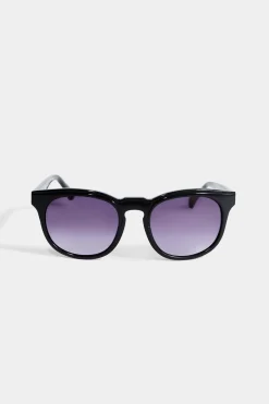 Elie Tahari Fragrance|Gloves-Round Acetate Sunglasses Ox