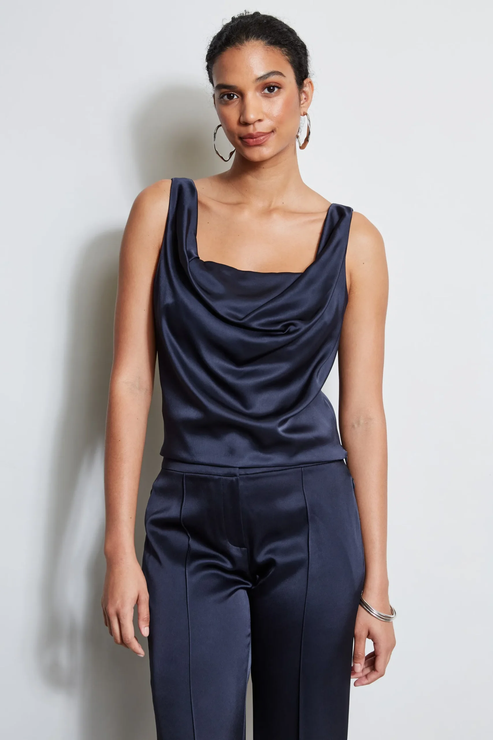 Elie Tahari Tops & Sweaters-Satin Cowl Cami STARGAZER