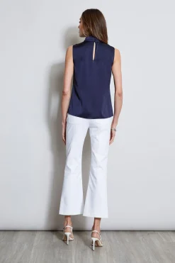 Elie Tahari Tops & Sweaters-Satin Draped Neck Top STARGAZER