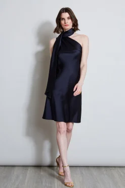 Elie Tahari Dresses & Jumpsuits|Short Dresses-Satin Scarf Dress STARGAZER