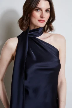 Elie Tahari Dresses & Jumpsuits|Short Dresses-Satin Scarf Dress STARGAZER