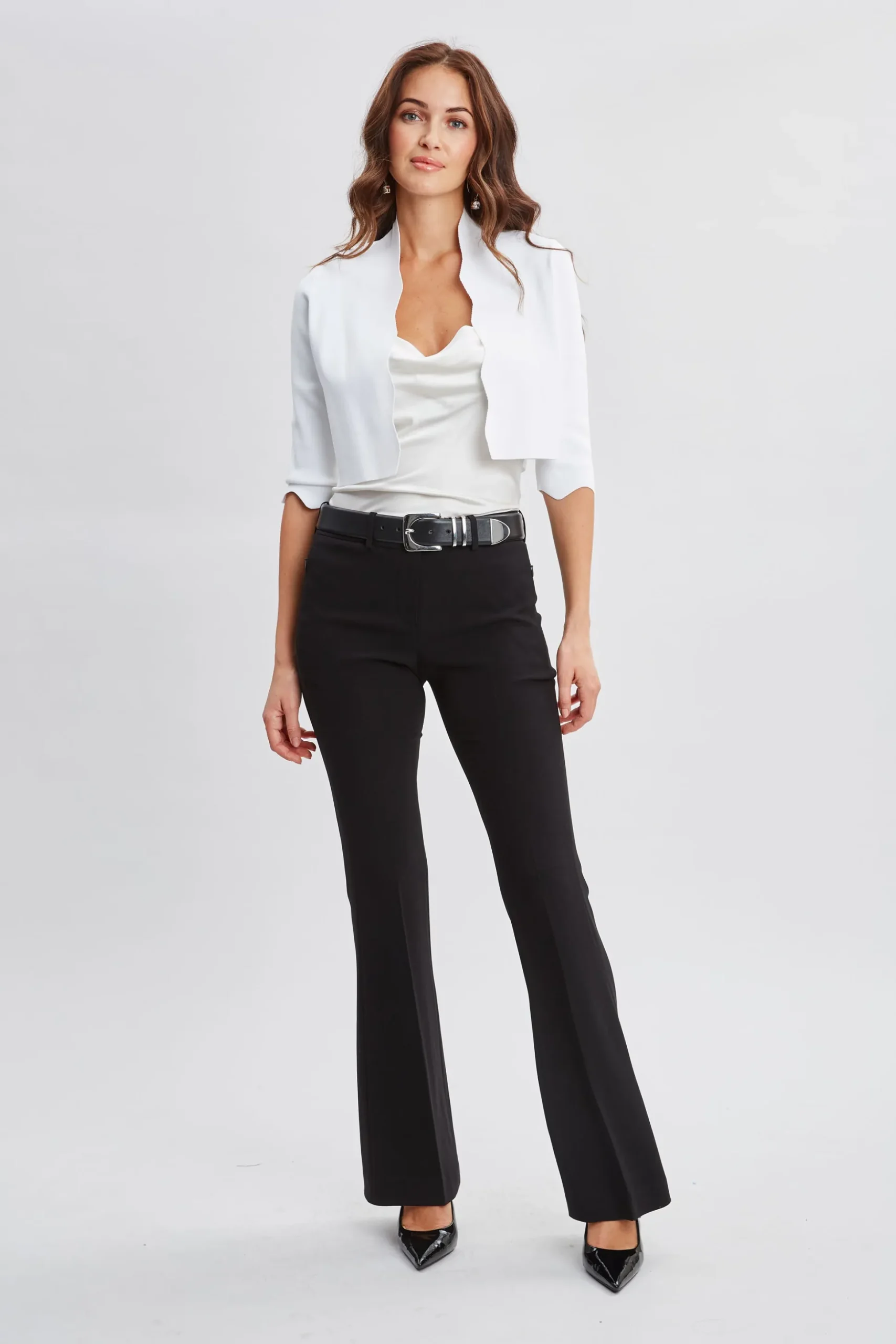 Elie Tahari Tops & Sweaters-Scallop Cardigan PEARL